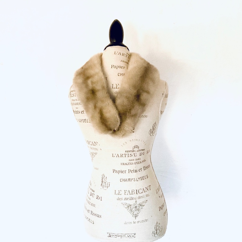 VINTAGE Henri From de Paris Fourreur Velvet Lined Mink Fur Trim
